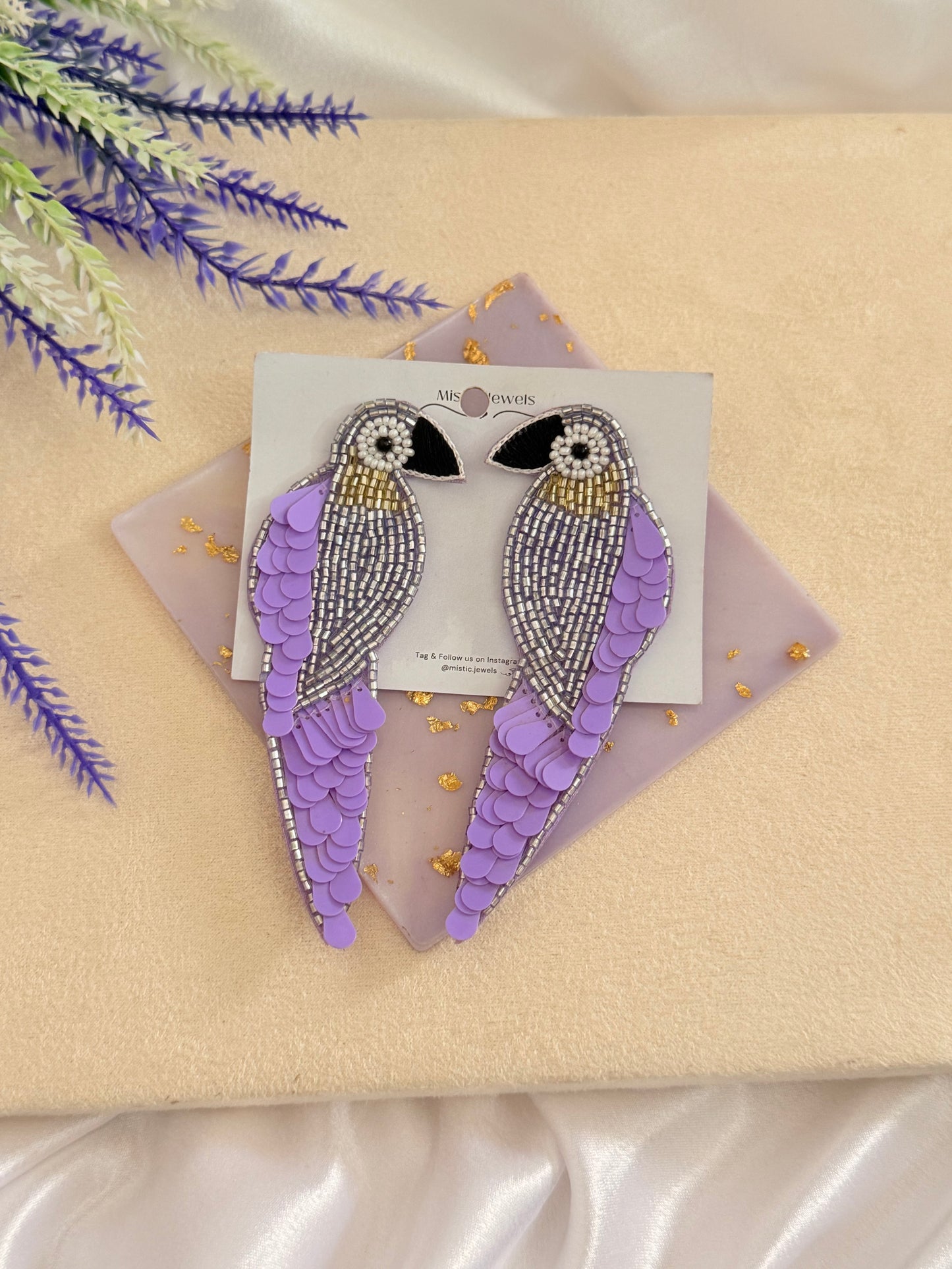 Parrot Beaded earrings