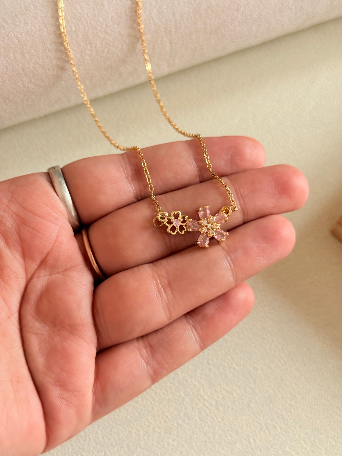 Pink Floral Pendant