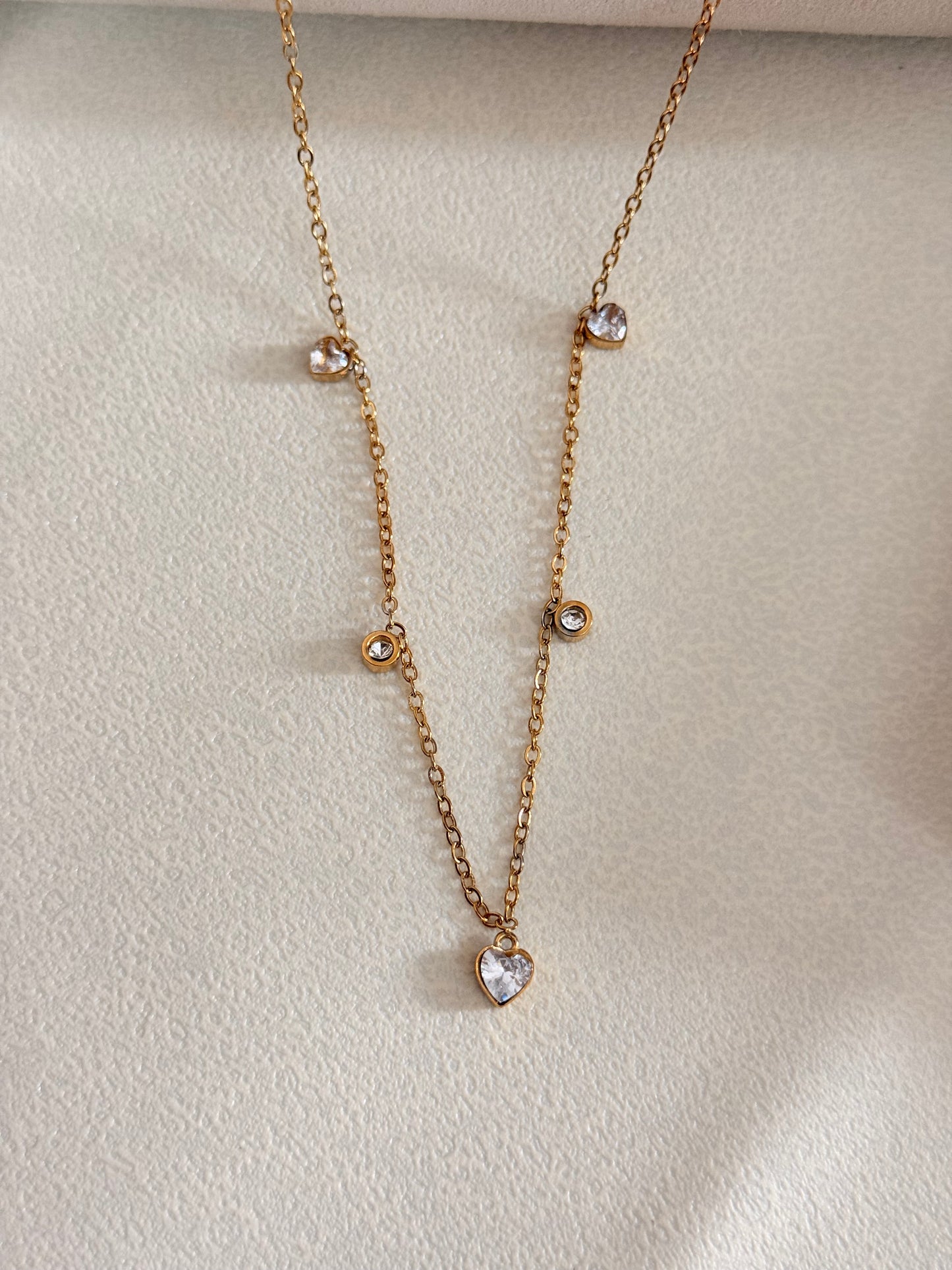 Dainty Heart Drop Necklace