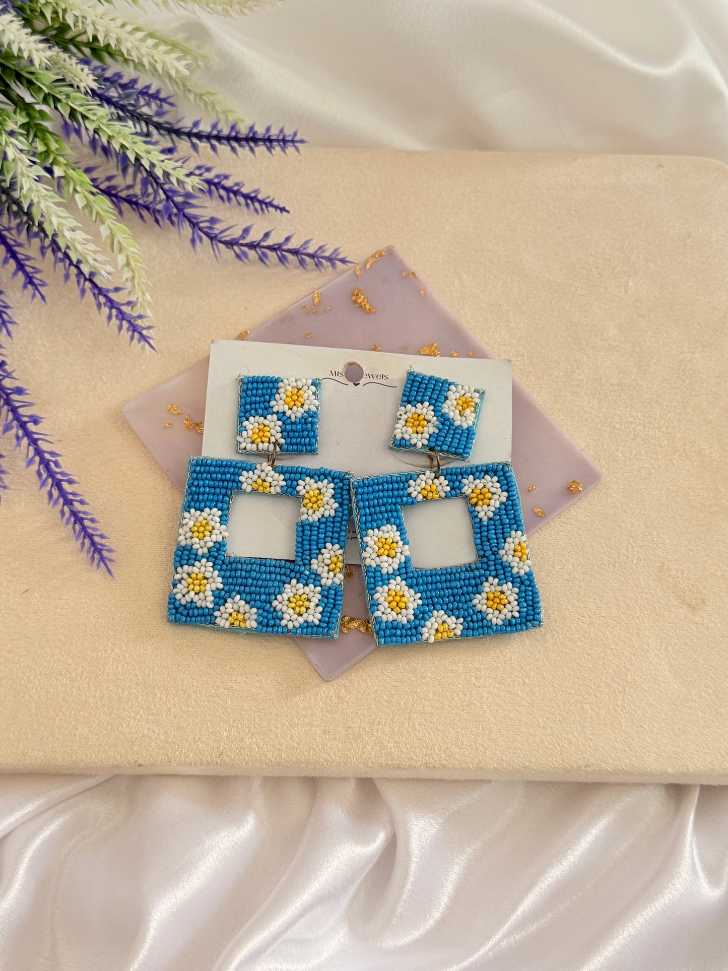 Floral Beaded earrings