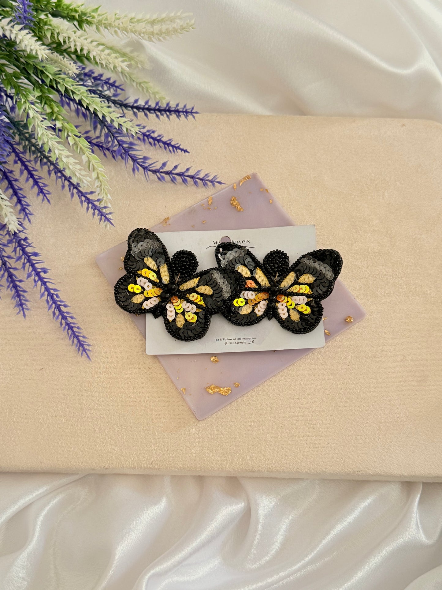 Butterfly Beaded earrings