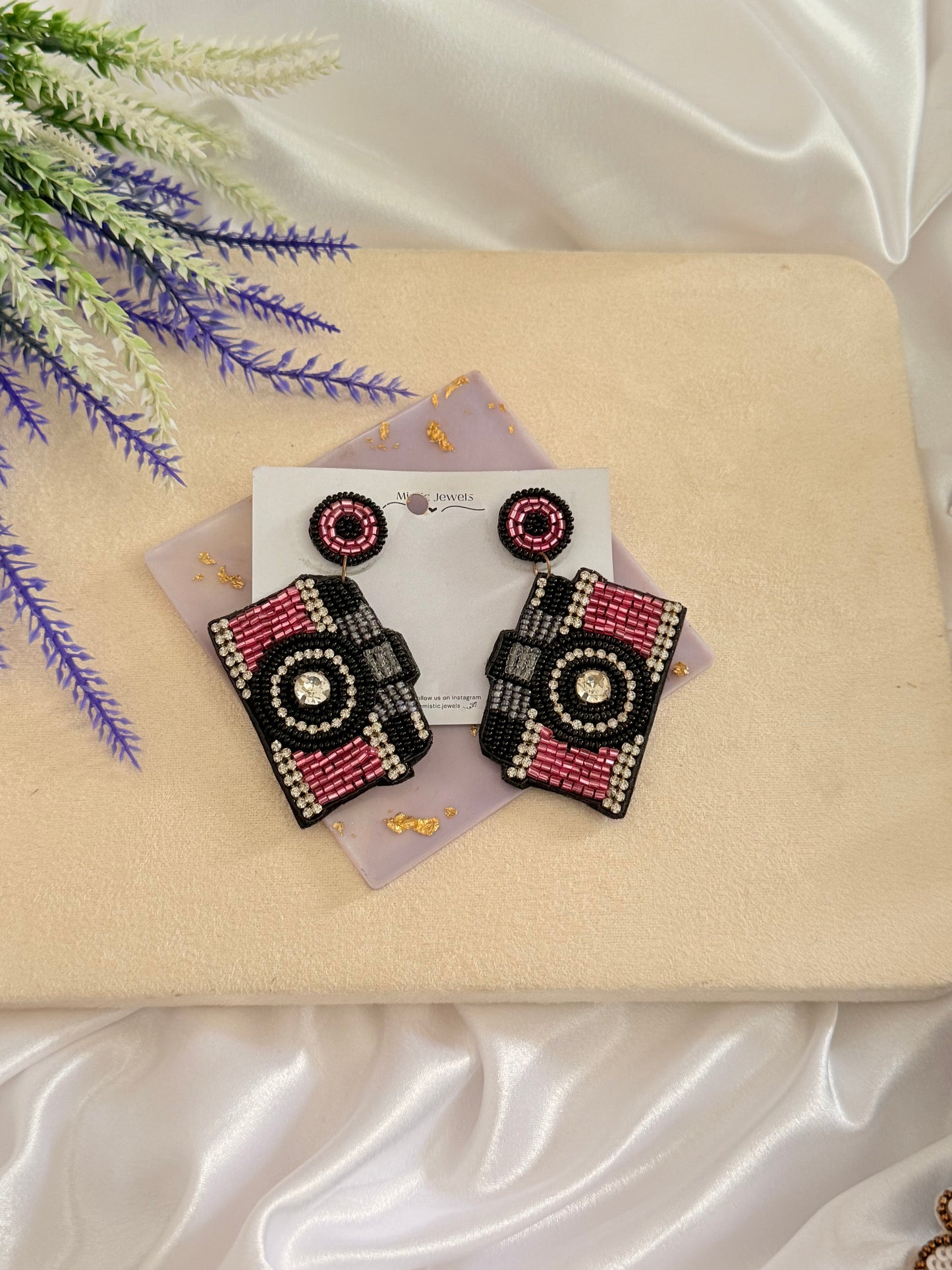 Snap Beaded earrings