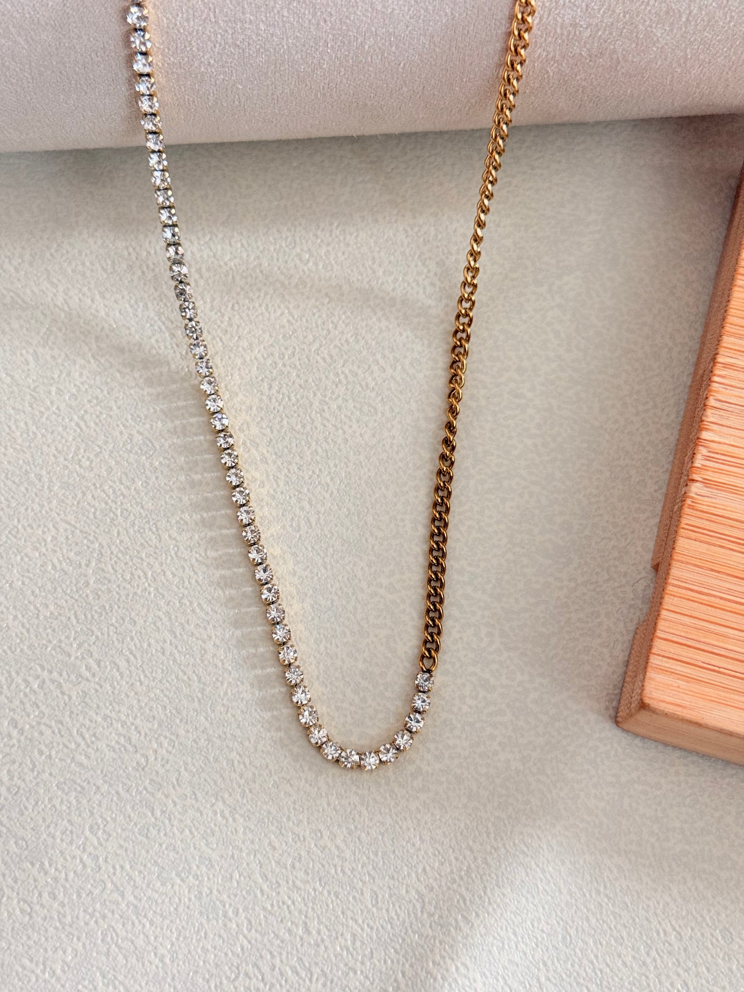Half Tennis Necklace