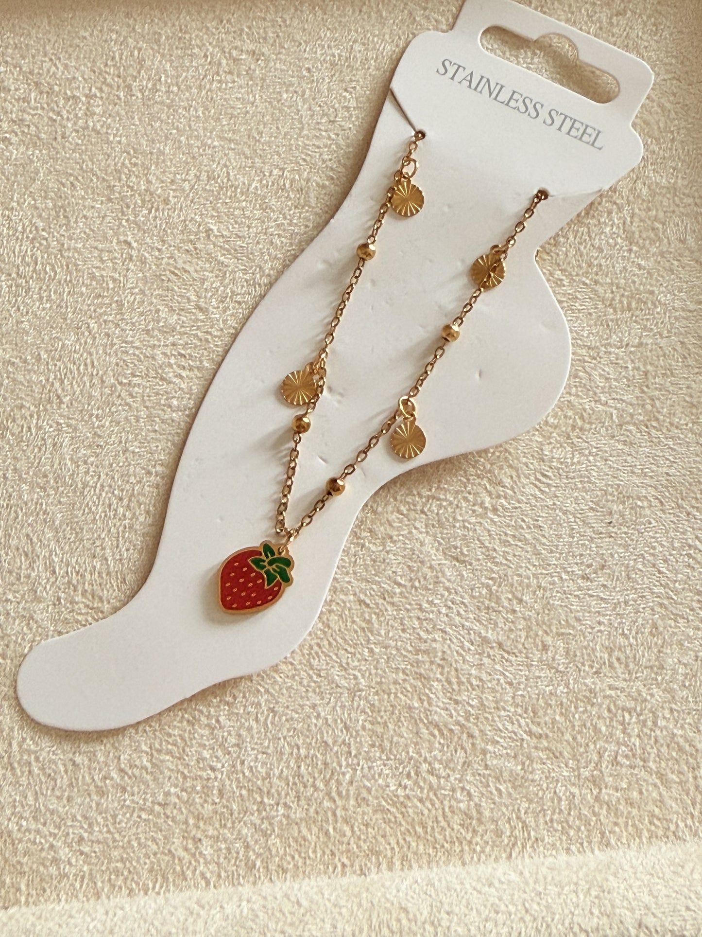 Strawberry Anklet
