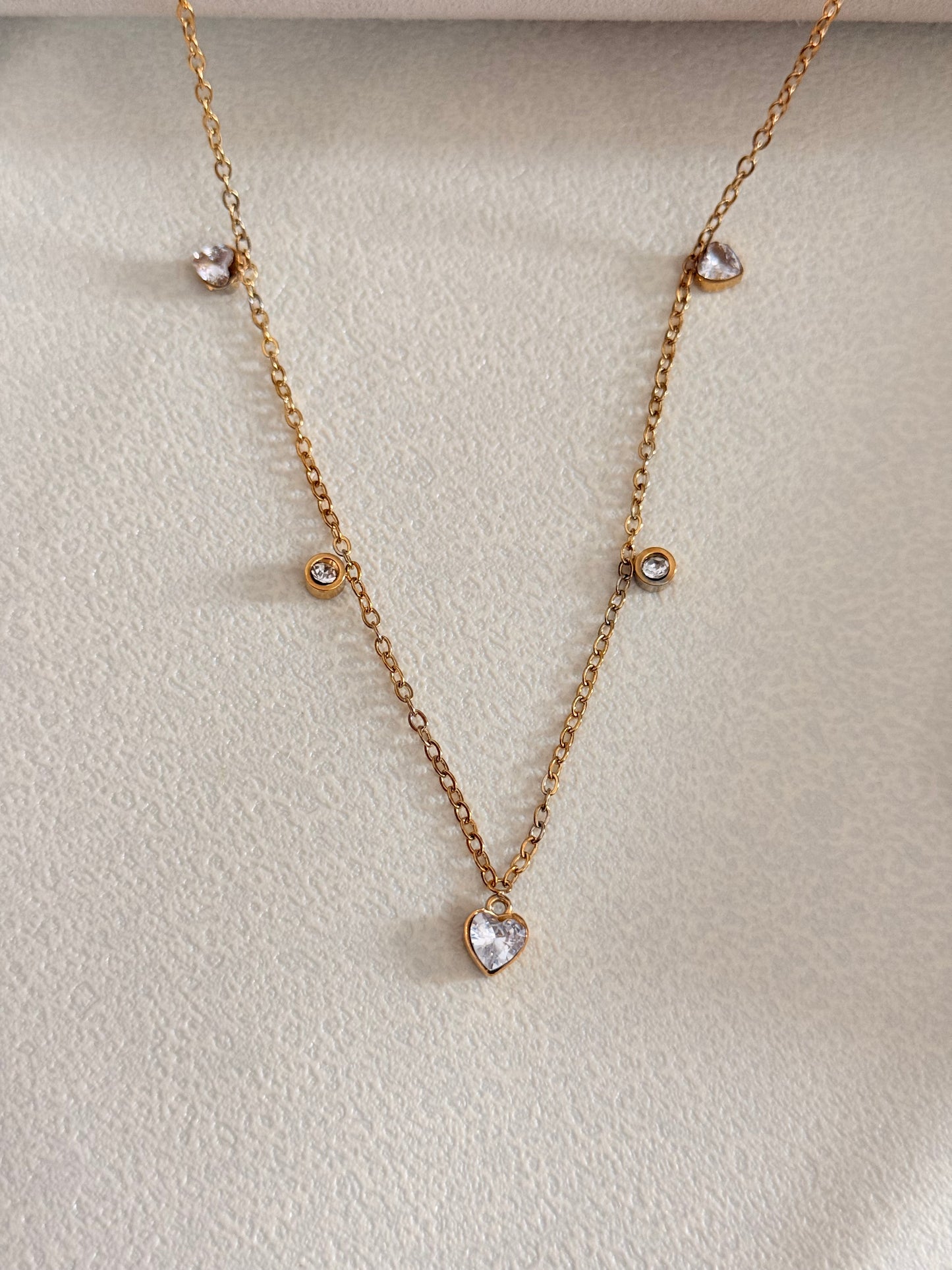 Dainty Heart Drop Necklace