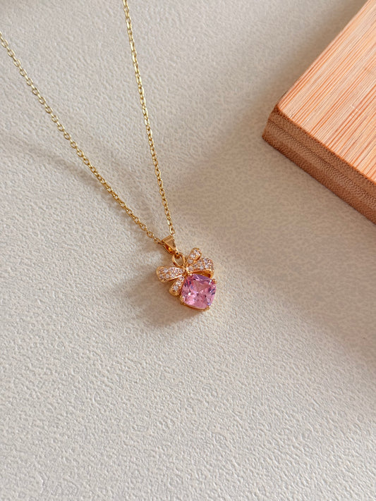 Blushing Bow Pendant