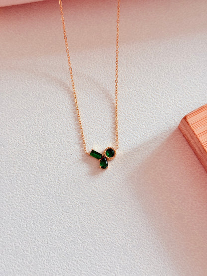 Emerald Trinity Necklace