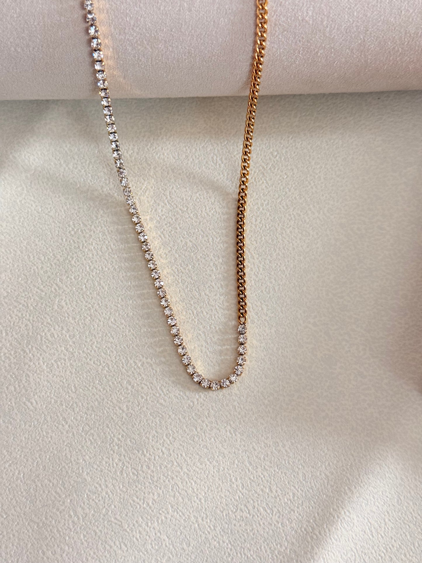 Half Tennis Necklace