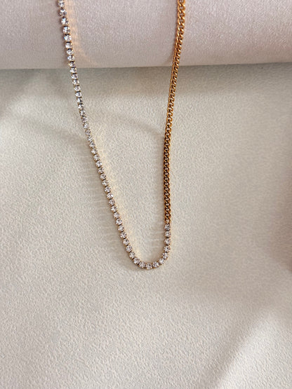 Half Tennis Necklace