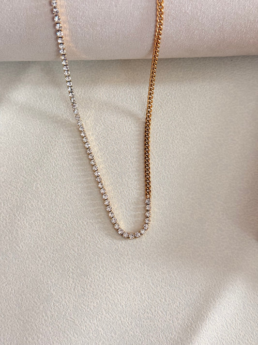 Half Tennis Necklace