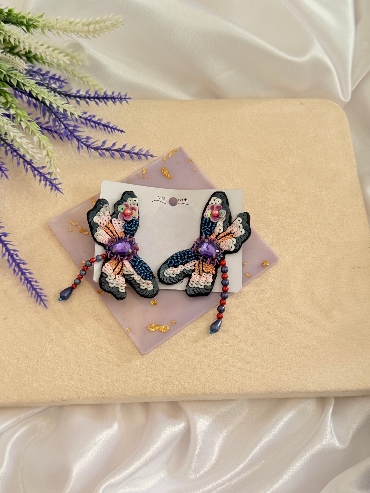 Dragon fly Beaded earrings