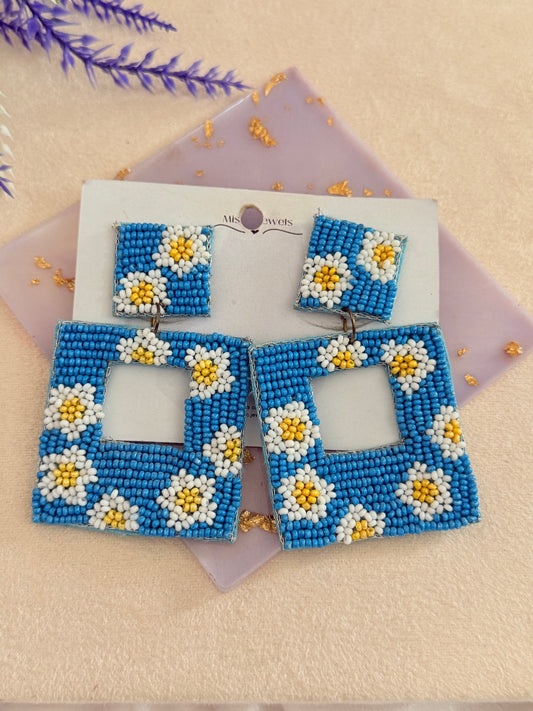 Floral Beaded earrings