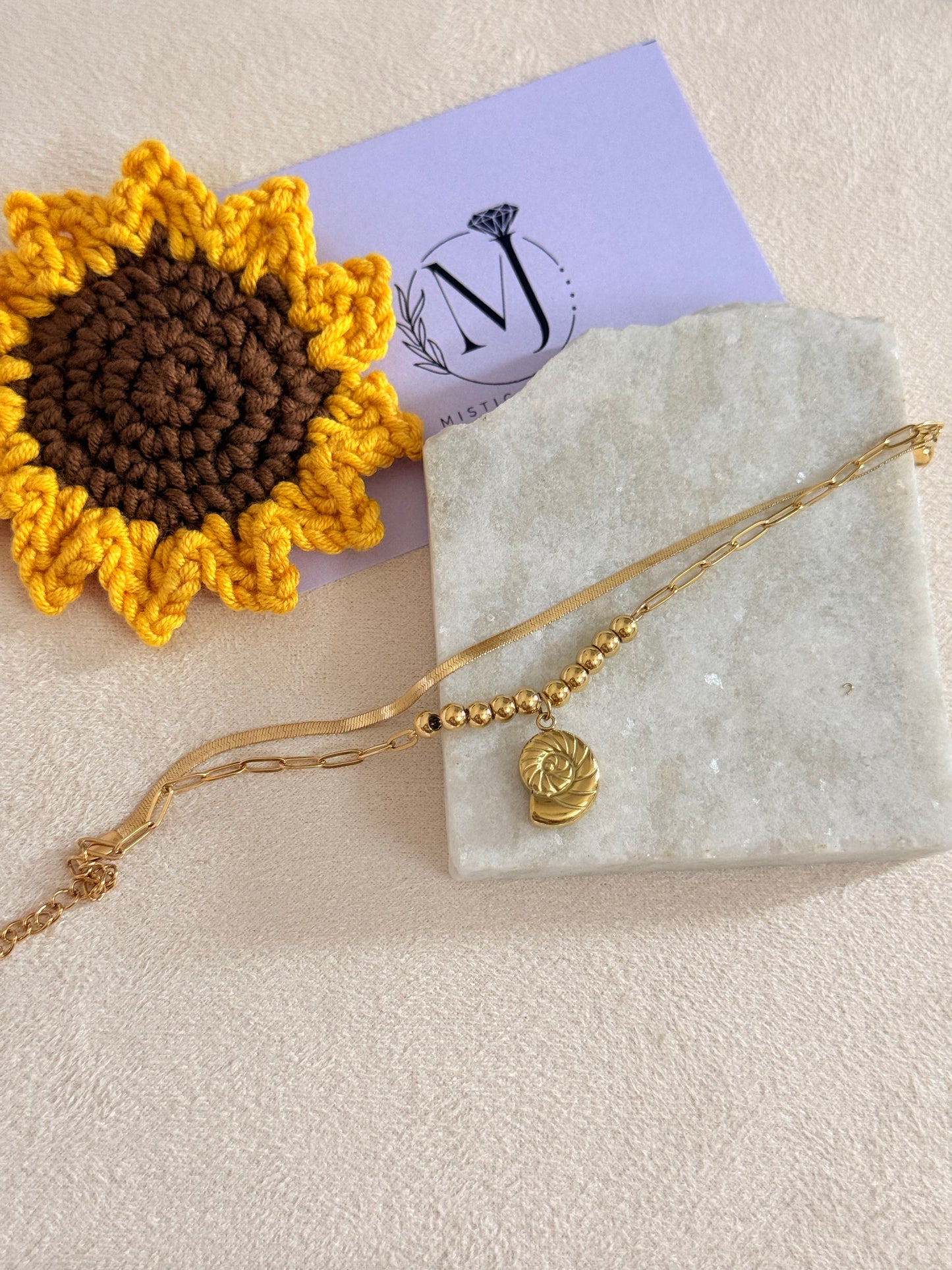 Dual chain snail Bracelet