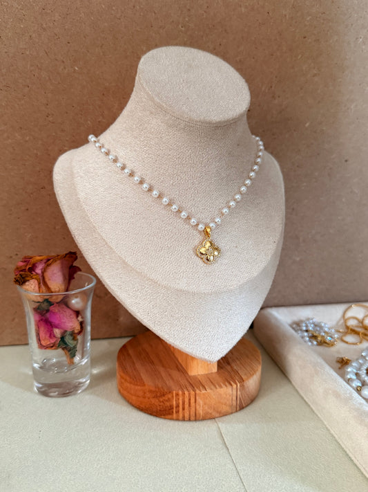 Pearl Necklace with charm