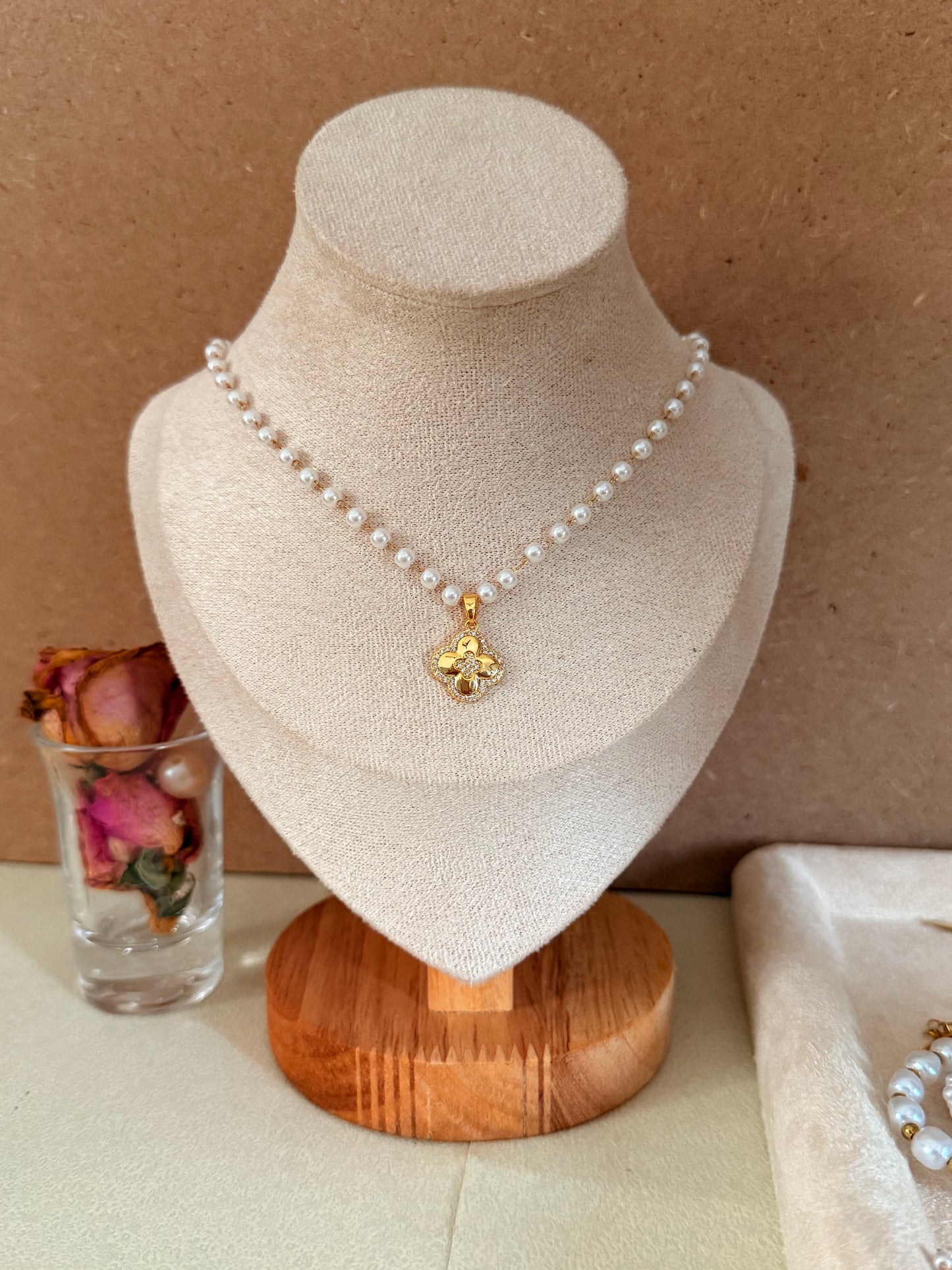 Pearl Necklace with charm
