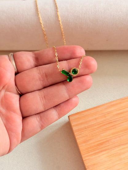 Emerald Trinity Necklace