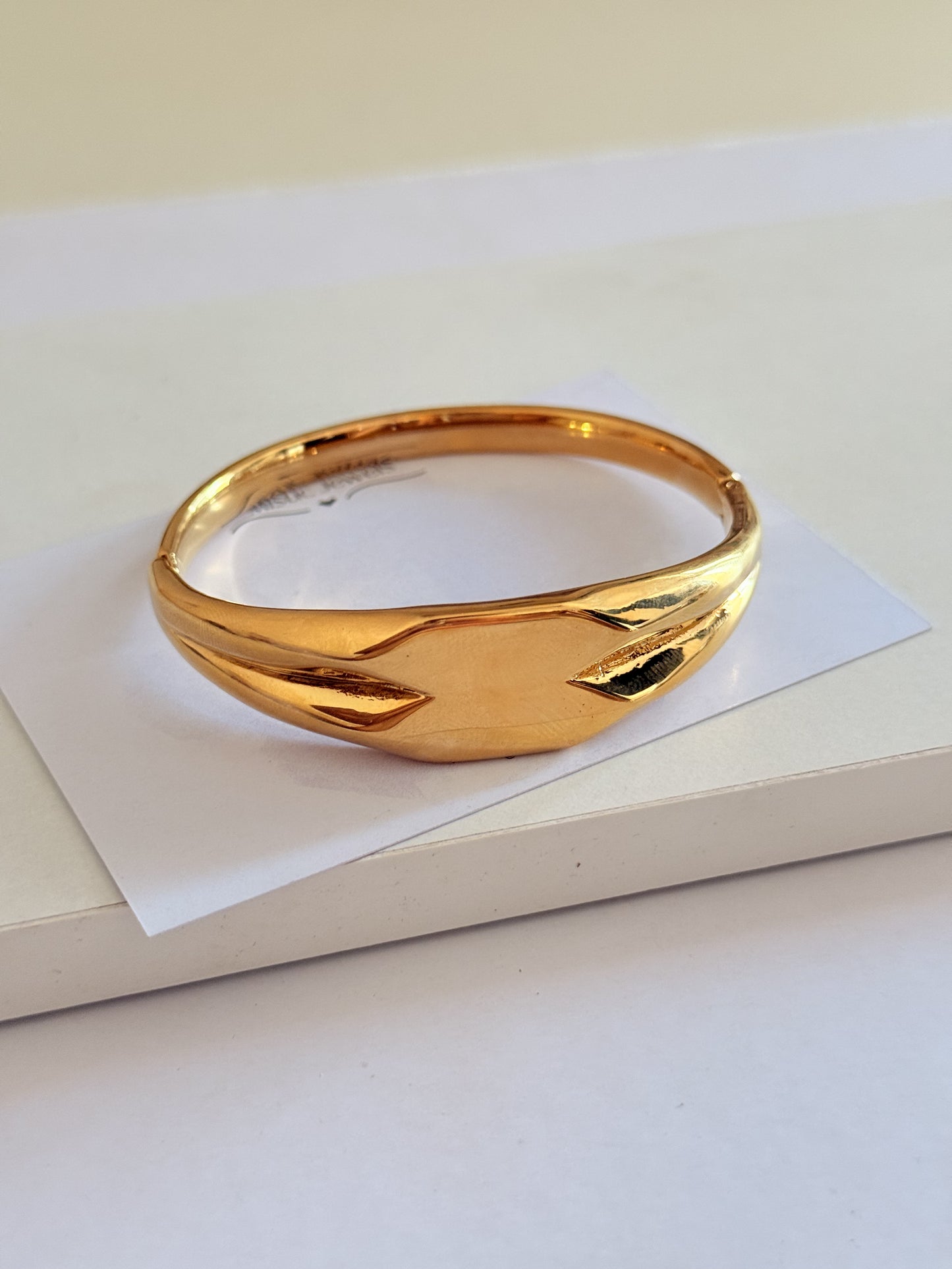 Golden Wave Bangle Bracelet