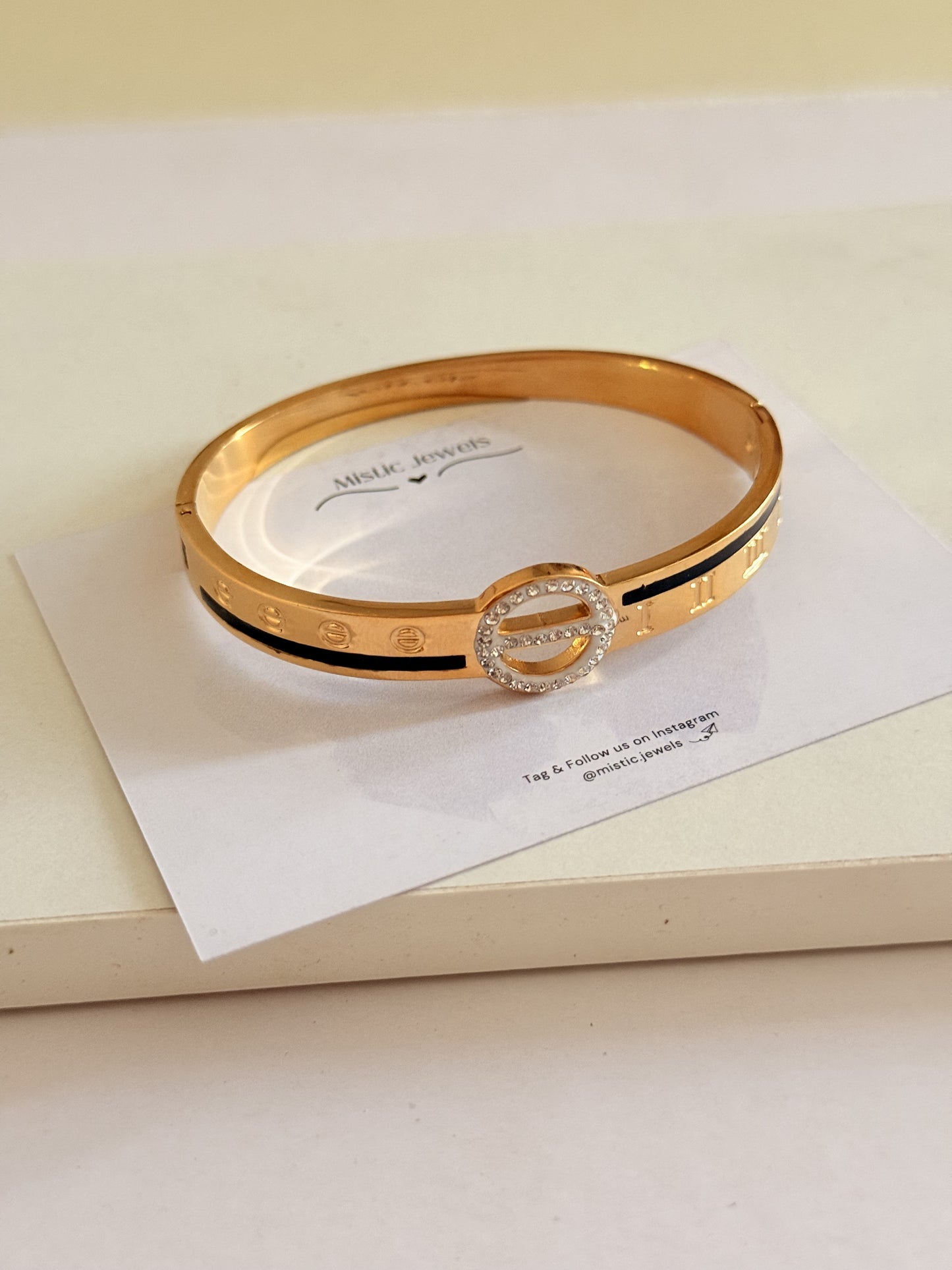 Golden Halo Bangle Bracelet