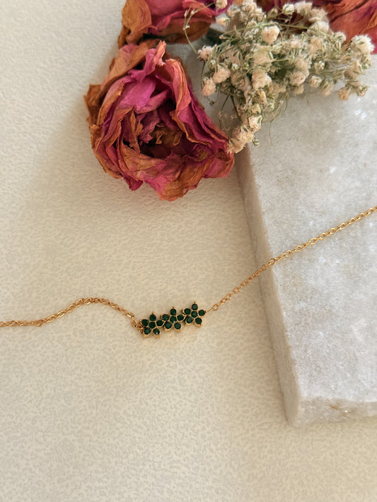 Emerald Whisper Bloom Bracelet
