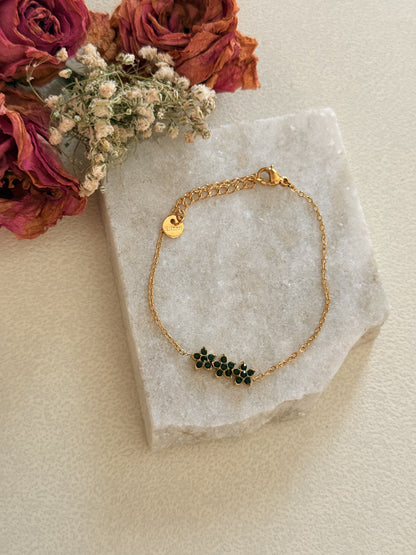 Emerald Whisper Bloom Bracelet