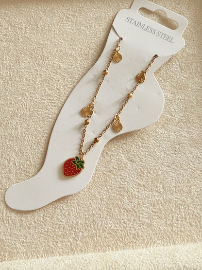 Strawberry Anklet